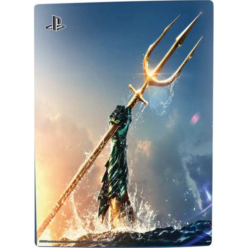 DC Comics Aquaman Movie Poster Trident PS5 Digital Edition Console Skin